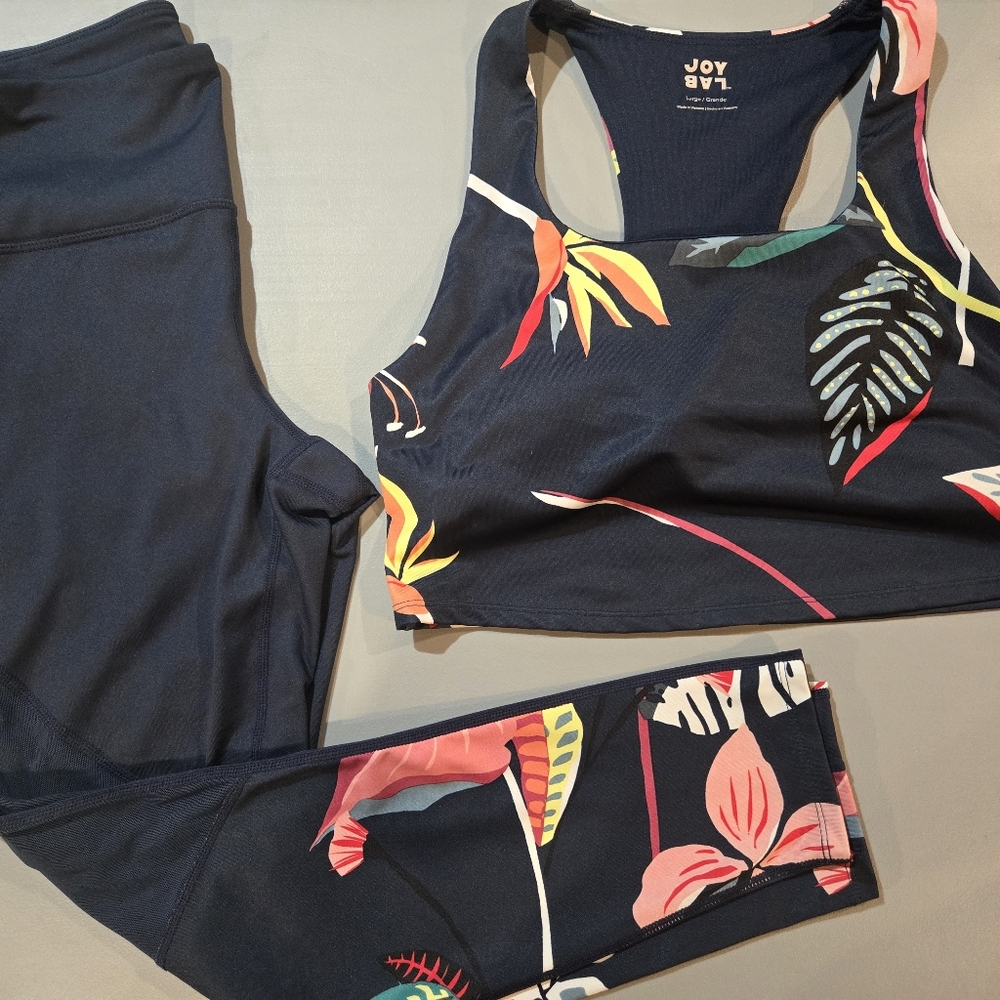 JoyLab Navy Activewear Leggings & Top (1C3)